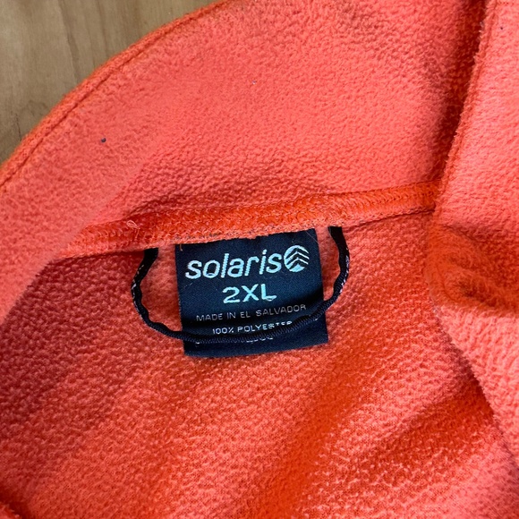Solaris Mens Pullover Fleece 1/4 Zip Long Sleeve Orange XXL - Picture 7 of 10